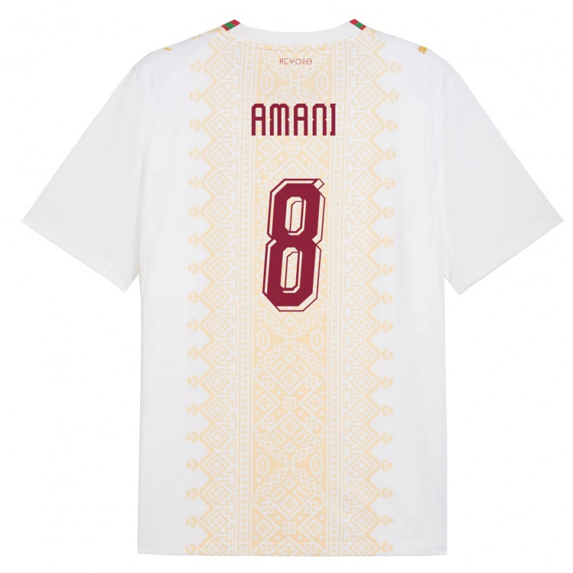 Danxen Kid Morocco Salma Amani #8 White Gold Red Away Jersey 26-28 T-Shirt