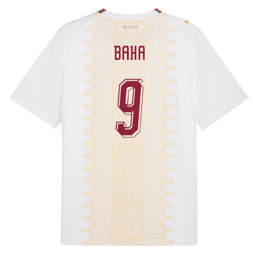 Danxen Kid Morocco Ziyad Baha #9 White Gold Red Away Jersey 26-28 T-Shirt