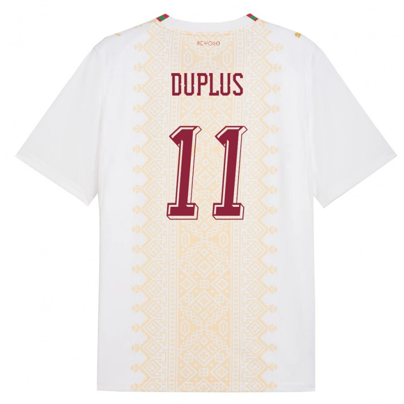 Danxen Kid Morocco Souleymane Duplus #11 White Gold Red Away Jersey 26-28 T-Shirt