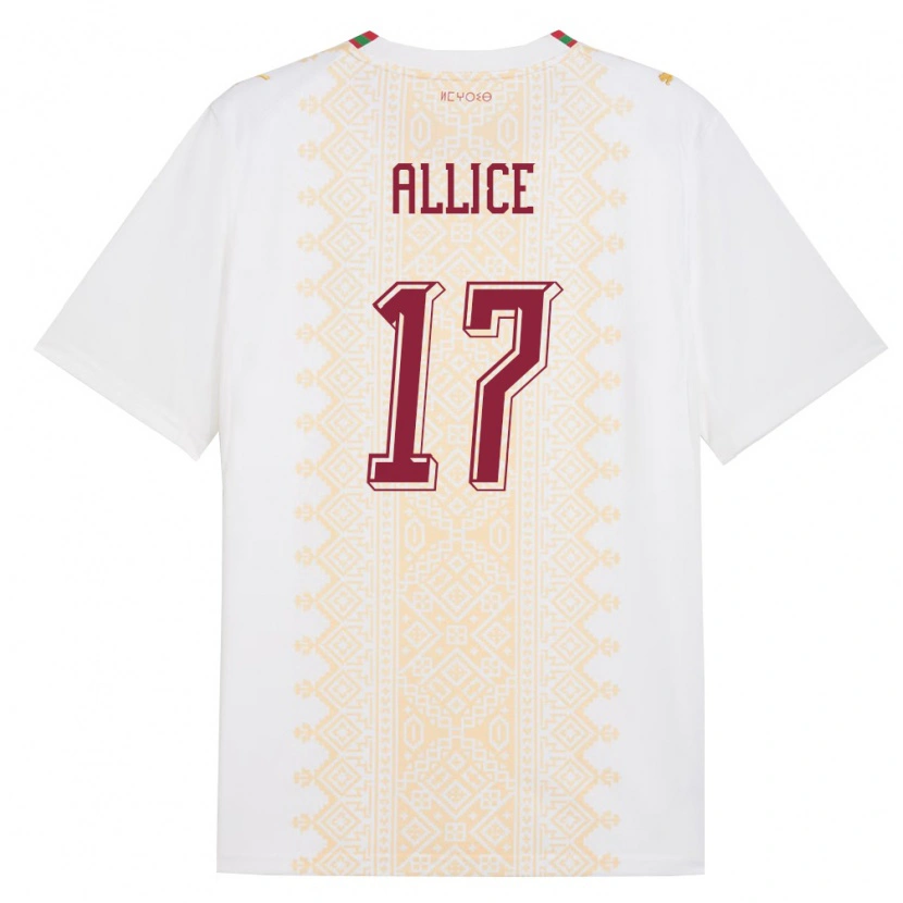 Danxen Kid Morocco Eva Allice #17 White Gold Red Away Jersey 26-28 T-Shirt