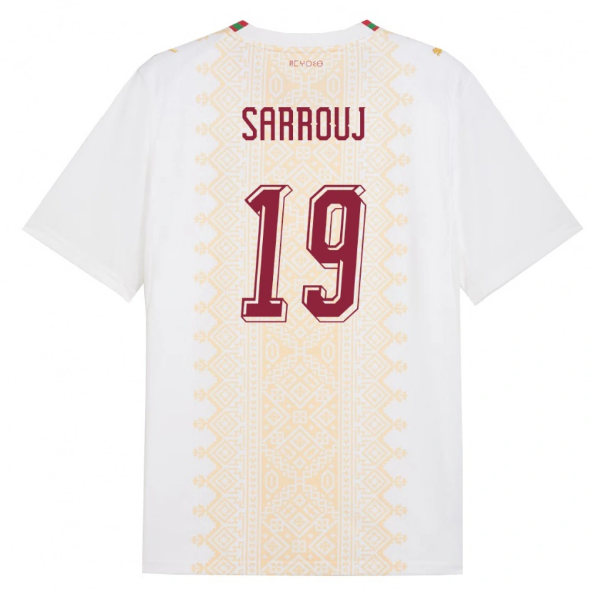 Danxen Kid Morocco Rayane Sarrouj #19 White Gold Red Away Jersey 26-28 T-Shirt