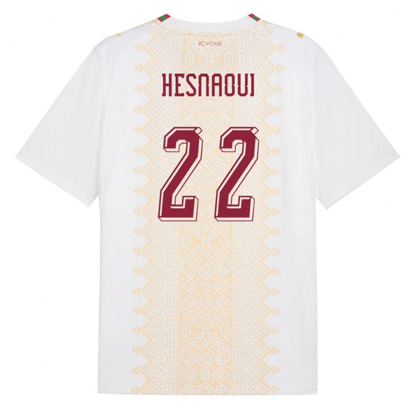 Danxen Kid Morocco Hind Hesnaoui #22 White Gold Red Away Jersey 26-28 T-Shirt