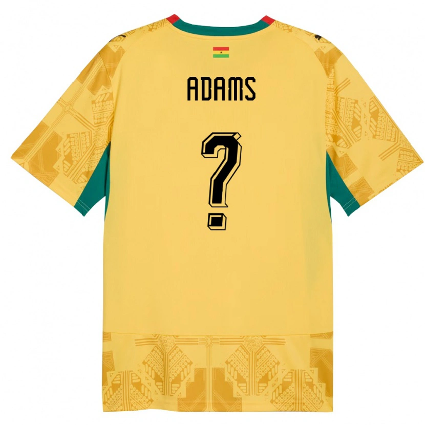 Danxen Kid Ghana Salim Adams #0 Yellow Red Black Away Jersey 26-28 T-Shirt