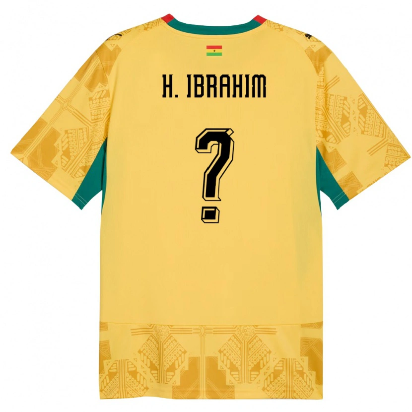 Danxen Kid Ghana Hafiz Ibrahim #0 Yellow Red Black Away Jersey 26-28 T-Shirt