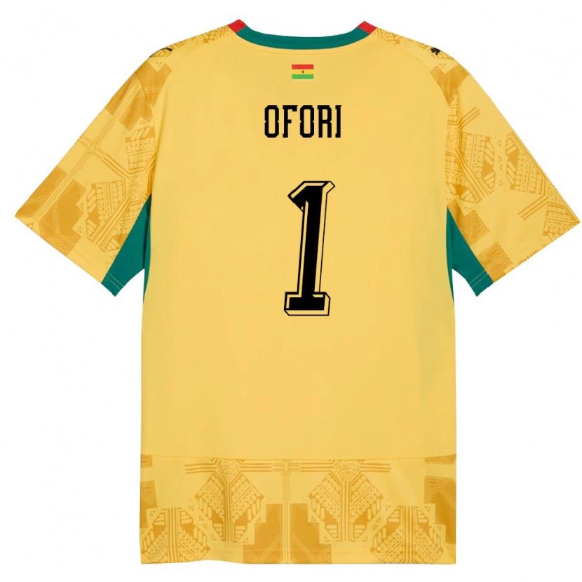 Danxen Kid Ghana Richard Ofori #1 Yellow Red Black Away Jersey 26-28 T-Shirt
