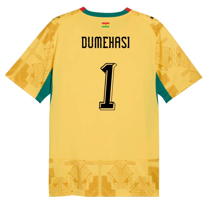 Danxen Kid Ghana Fafali Dumehasi #1 Yellow Red Black Away Jersey 26-28 T-Shirt