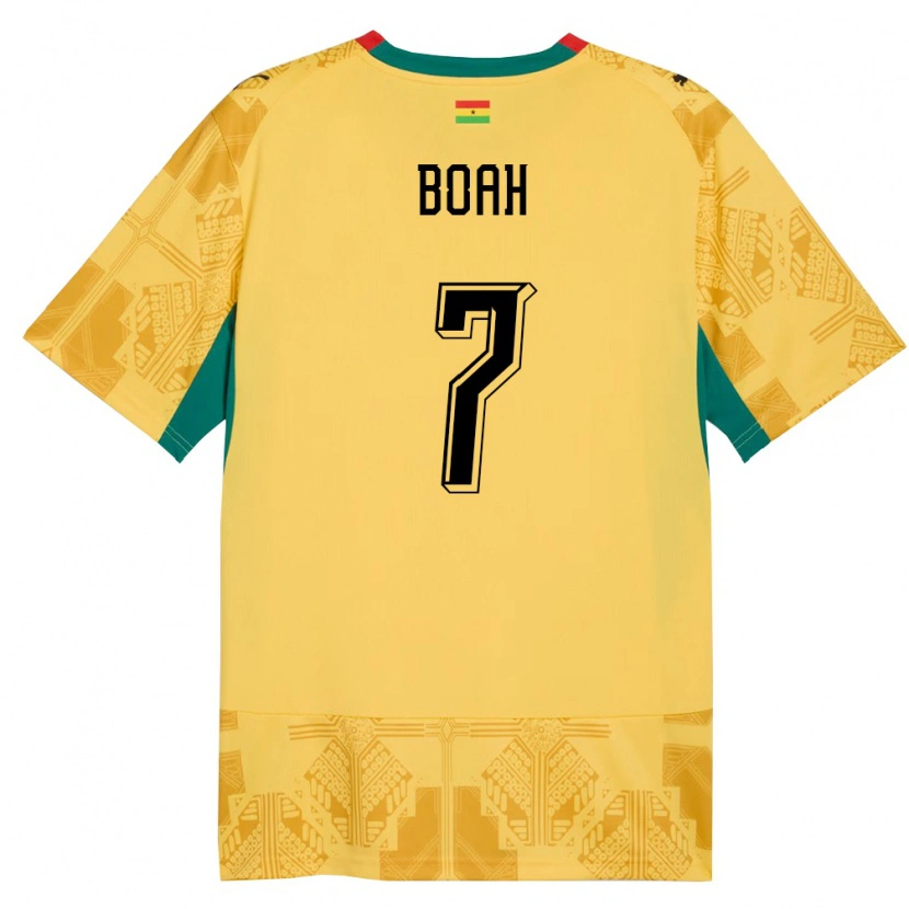 Danxen Kid Ghana Collins Boah #7 Yellow Red Black Away Jersey 26-28 T-Shirt
