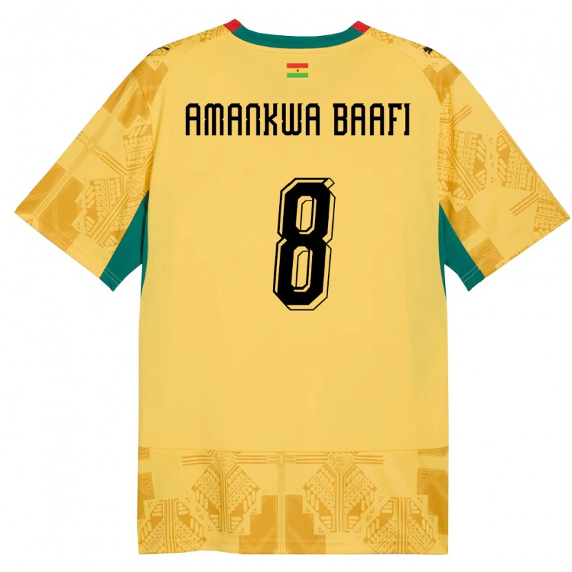Danxen Kid Ghana Yaw Amankwa Baafi #8 Yellow Red Black Away Jersey 26-28 T-Shirt
