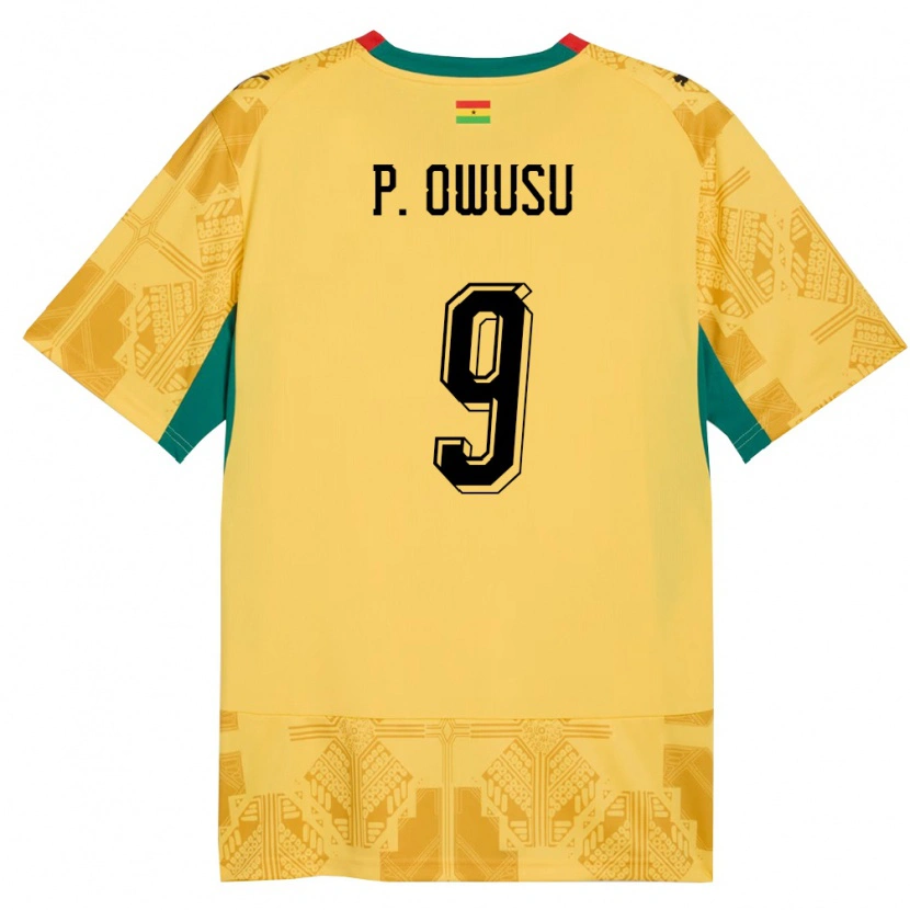 Danxen Kid Ghana Prince Osei Owusu #9 Yellow Red Black Away Jersey 26-28 T-Shirt