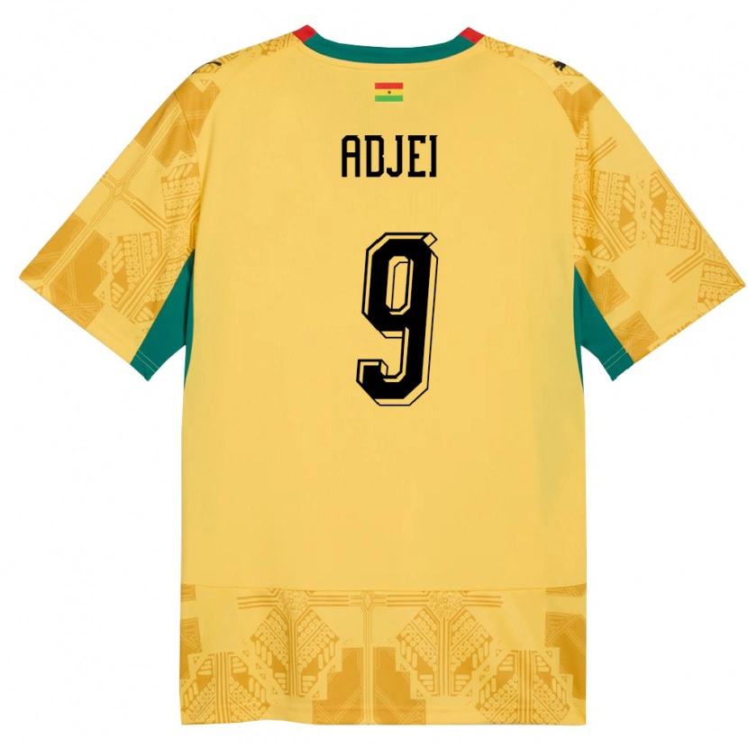 Danxen Kid Ghana Vivian Adjei #9 Yellow Red Black Away Jersey 26-28 T-Shirt