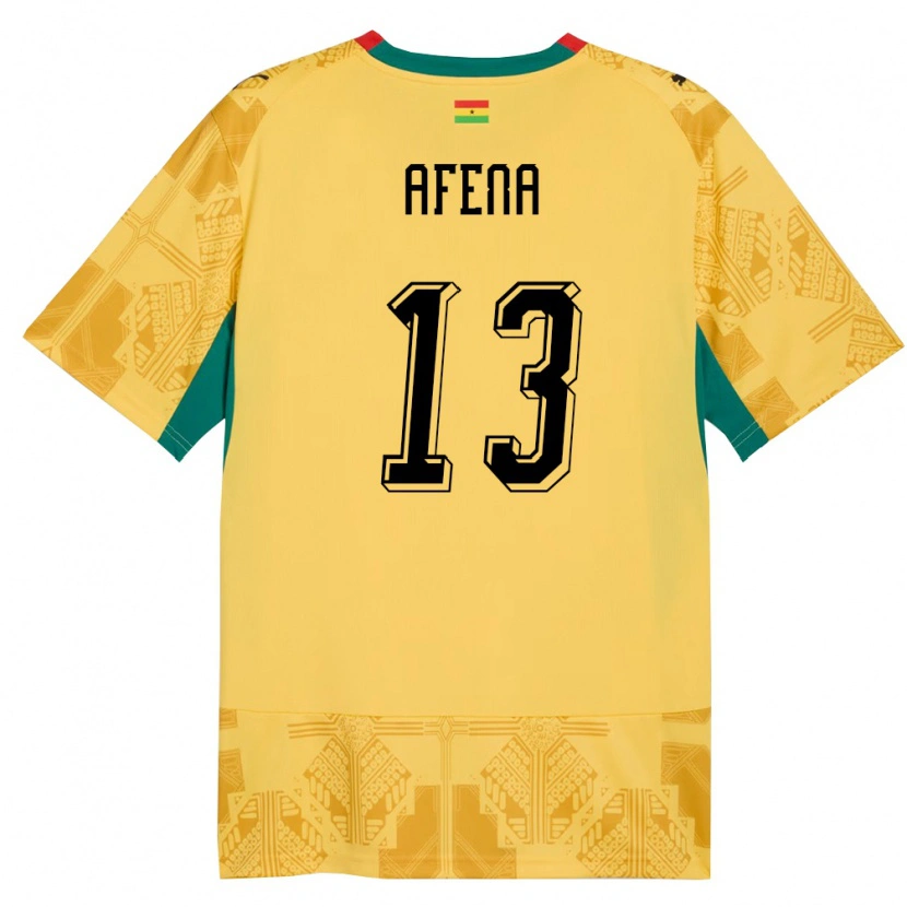 Danxen Kid Ghana Felix Afena-Gyan #13 Yellow Red Black Away Jersey 26-28 T-Shirt