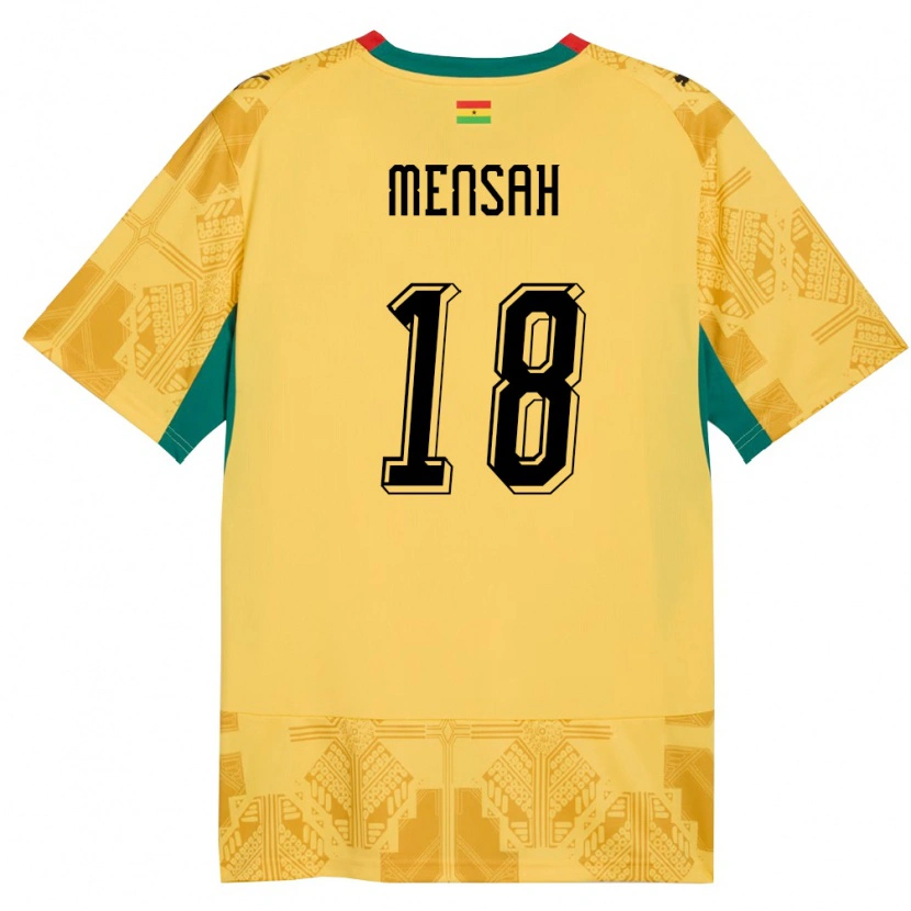 Danxen Kid Ghana Isaac Mensah #18 Yellow Red Black Away Jersey 26-28 T-Shirt