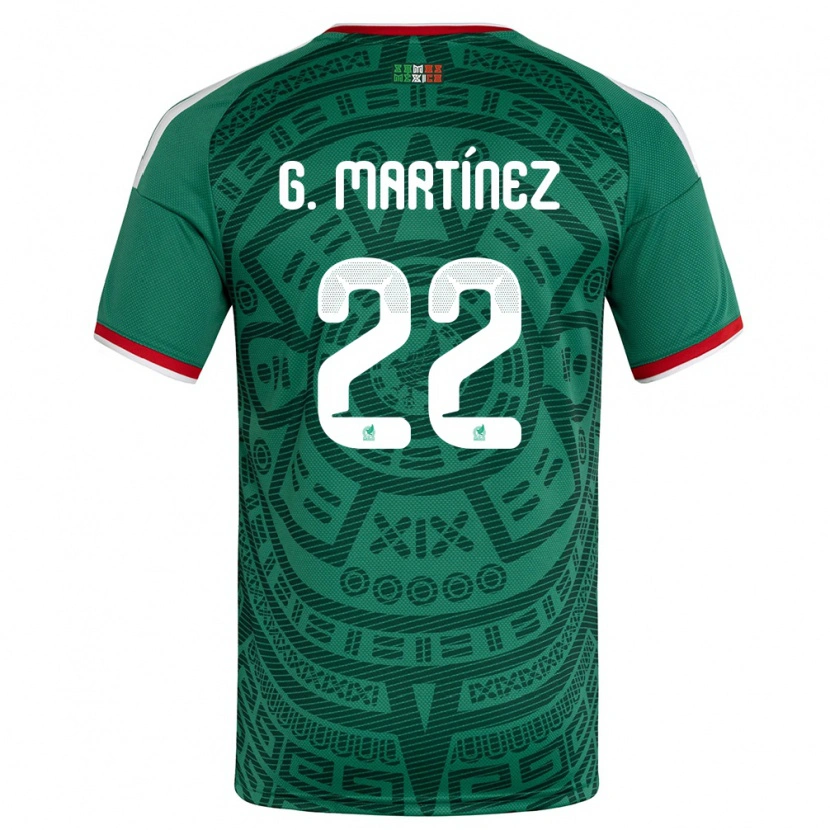 Danxen Men Mexico Guillermo Martínez #22 Green White Red Home Jersey 26-28 T-Shirt