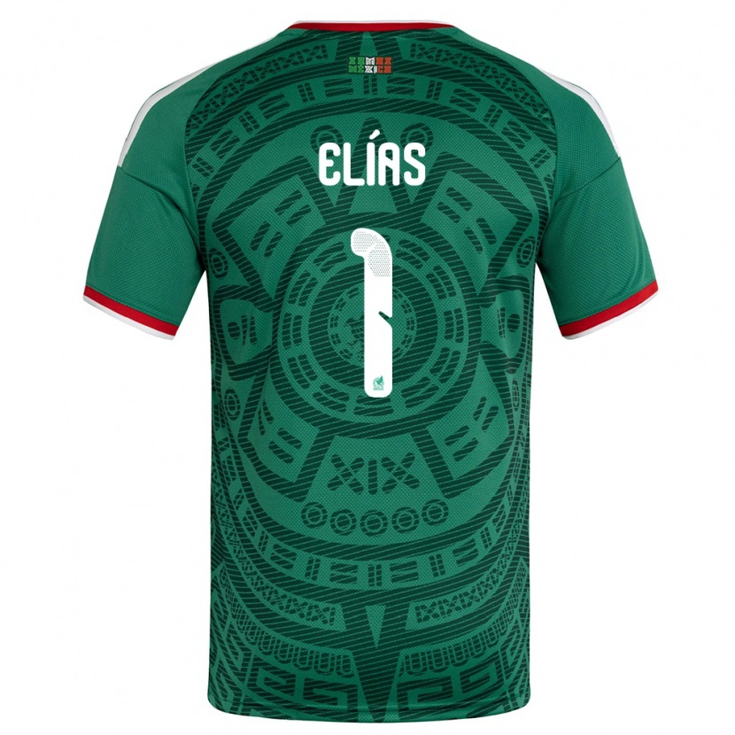 Danxen Men Mexico Bruno Elías #1 Green White Red Home Jersey 26-28 T-Shirt