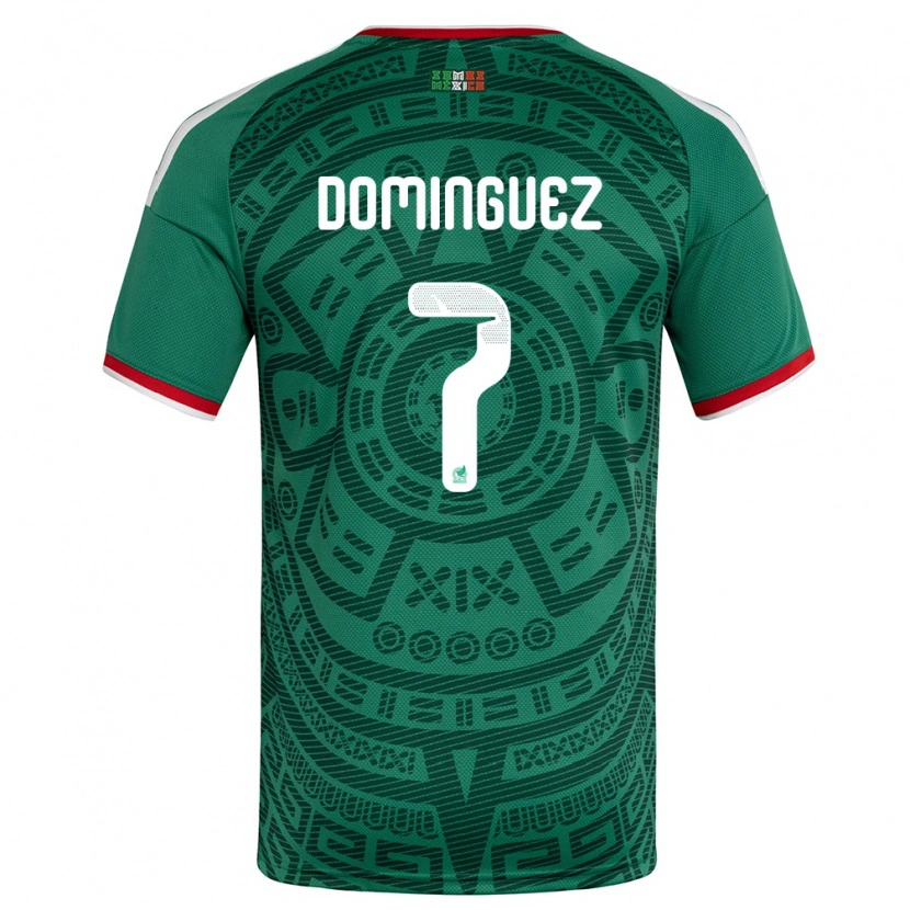 Danxen Men Mexico Alexéi Domínguez #7 Green White Red Home Jersey 26-28 T-Shirt