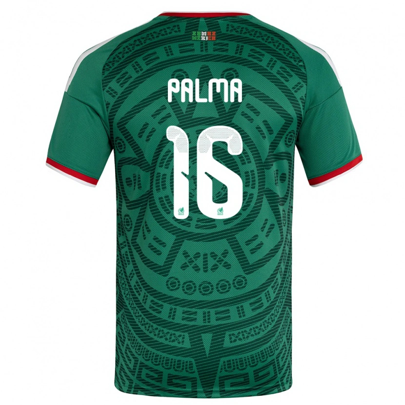 Danxen Men Mexico Rafael Palma #16 Green White Red Home Jersey 26-28 T-Shirt
