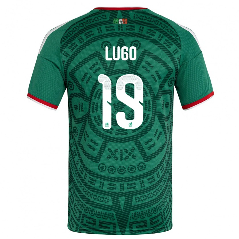Danxen Men Mexico Edy Lugo #19 Green White Red Home Jersey 26-28 T-Shirt