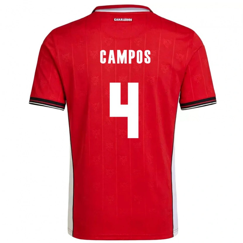 Danxen Men Panama Oliver Campos #4 Red Brown White Home Jersey 26-28 T-Shirt