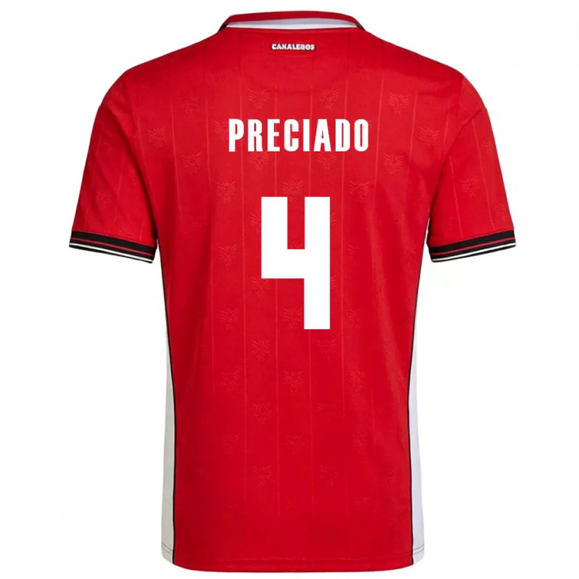 Danxen Men Panama Jose Preciado #4 Red Brown White Home Jersey 26-28 T-Shirt