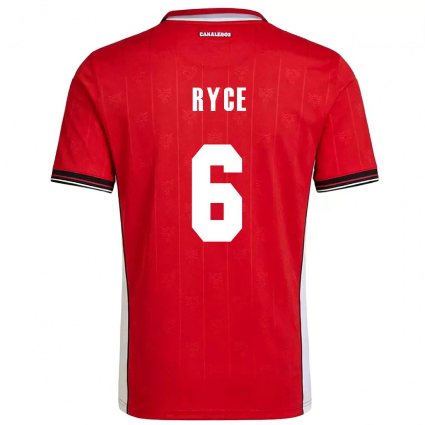 Danxen Men Panama Anel Ryce #6 Red Brown White Home Jersey 26-28 T-Shirt