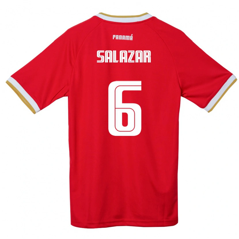 Danxen Men Panama Deysiré Salazar #6 Red Brown White Home Jersey 26-28 T-Shirt