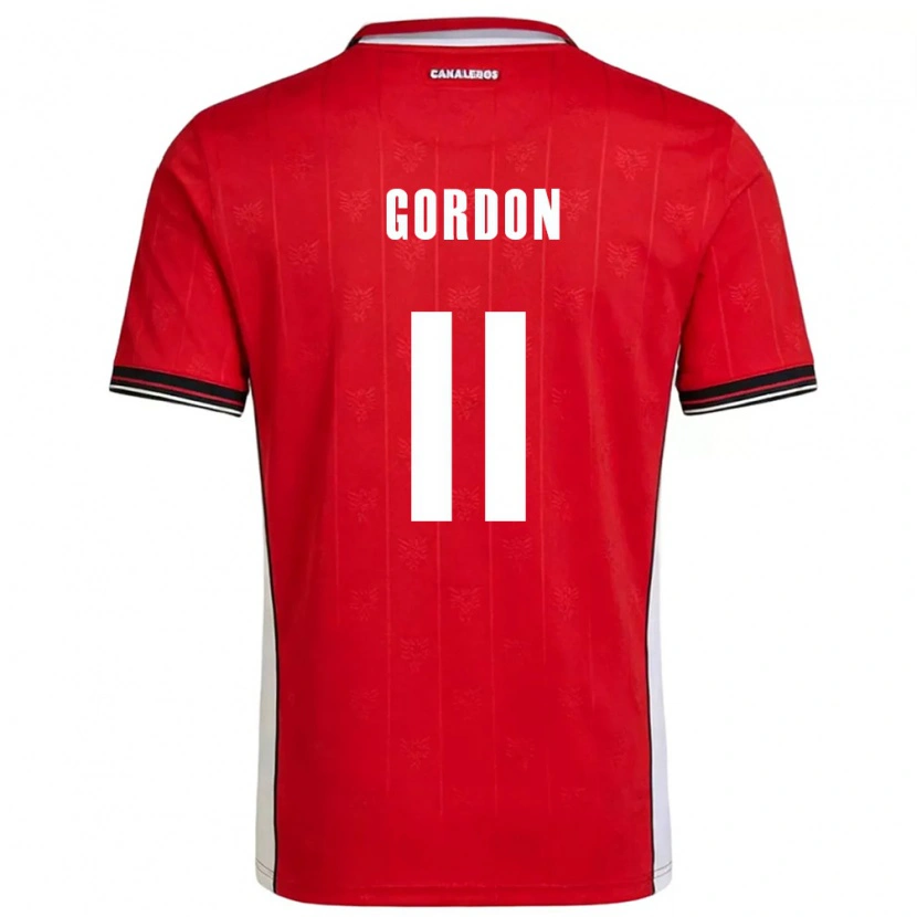 Danxen Men Panama Gerson Gordon #11 Red Brown White Home Jersey 26-28 T-Shirt