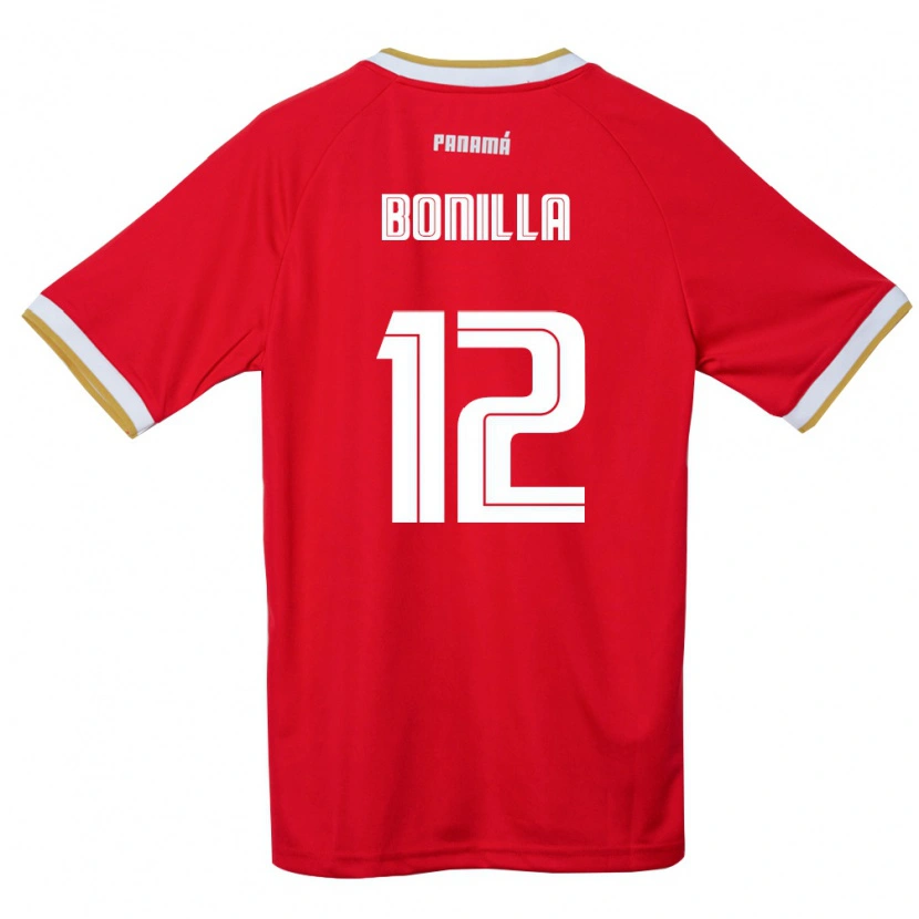 Danxen Men Panama David Bonilla #12 Red Brown White Home Jersey 26-28 T-Shirt