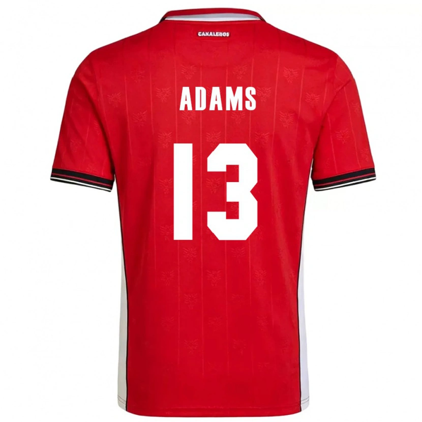 Danxen Men Panama Alberto Adams #13 Red Brown White Home Jersey 26-28 T-Shirt