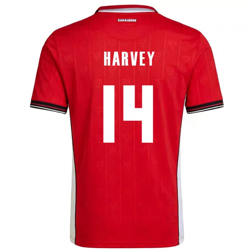 Danxen Men Panama Carlos Harvey #14 Red Brown White Home Jersey 26-28 T-Shirt