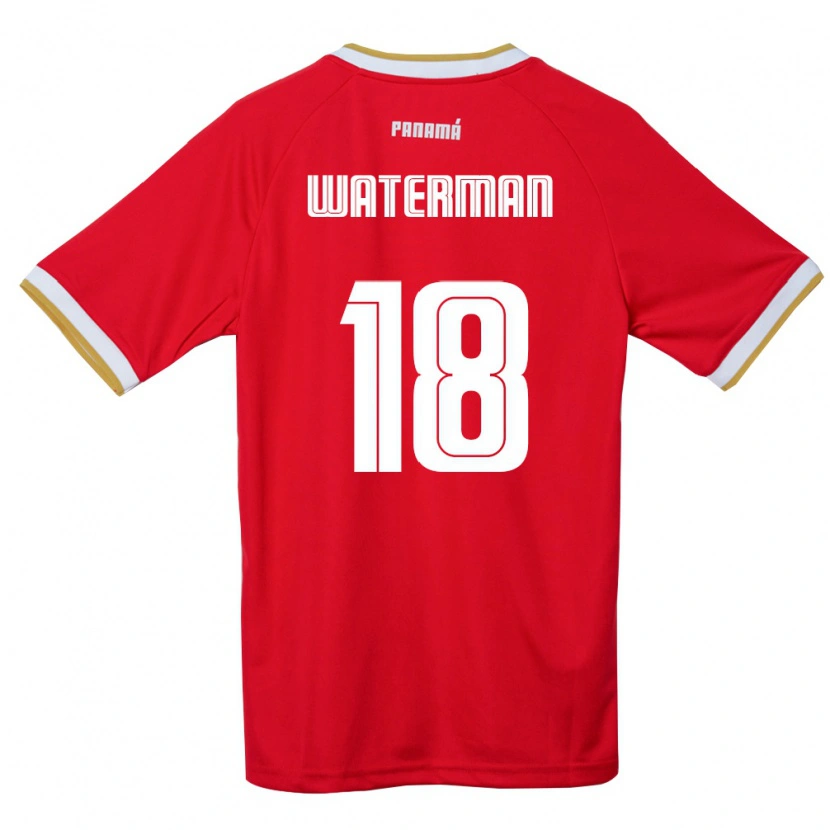 Danxen Men Panama Cecilio Waterman #18 Red Brown White Home Jersey 26-28 T-Shirt