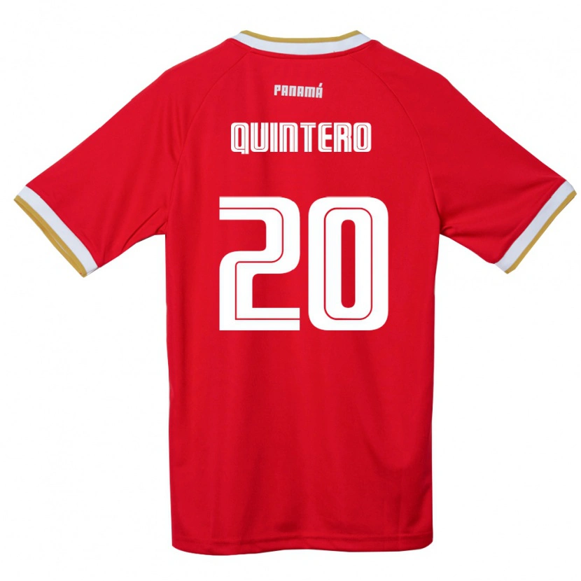 Danxen Men Panama Aldrith Quintero #20 Red Brown White Home Jersey 26-28 T-Shirt