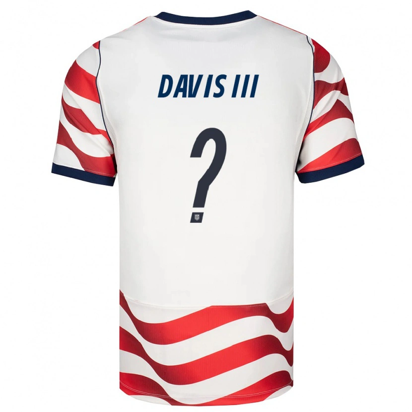 Danxen Men United States Eddy Davis Iii #0 Red White Black Home Jersey 26-28 T-Shirt