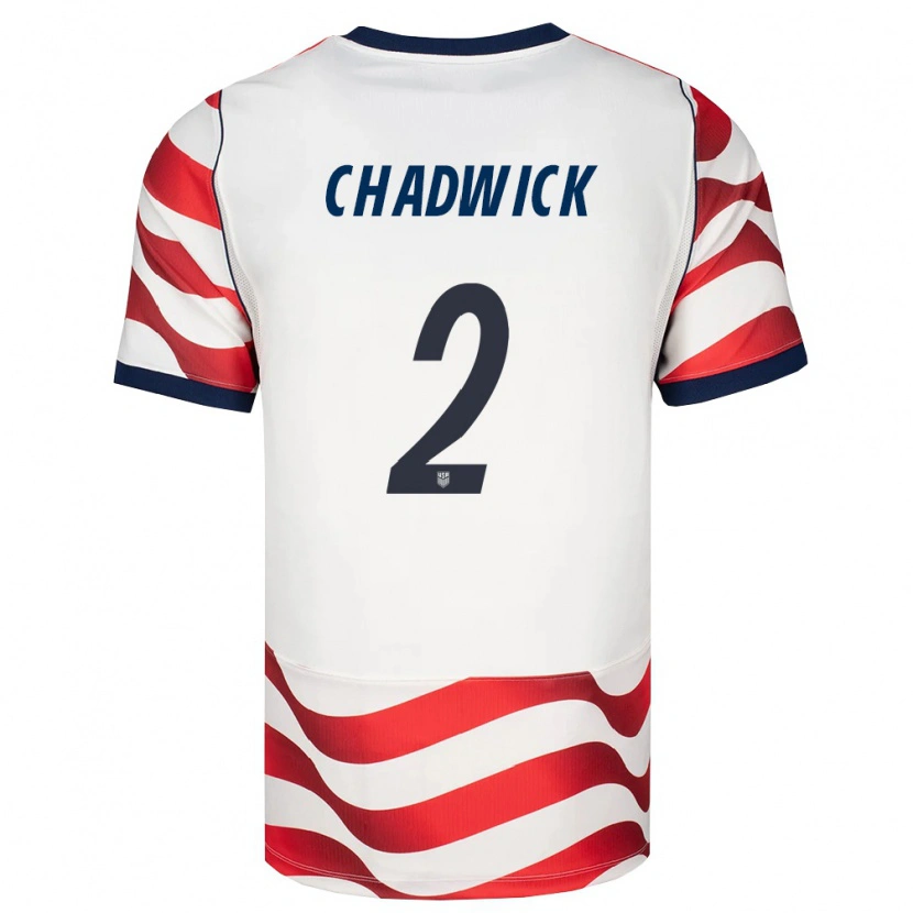 Danxen Men United States Eddie Chadwick #2 Red White Black Home Jersey 26-28 T-Shirt