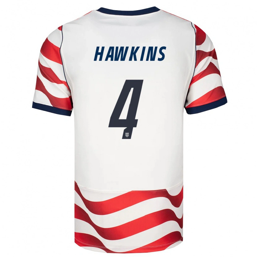 Danxen Men United States Stuart Hawkins #4 Red White Black Home Jersey 26-28 T-Shirt