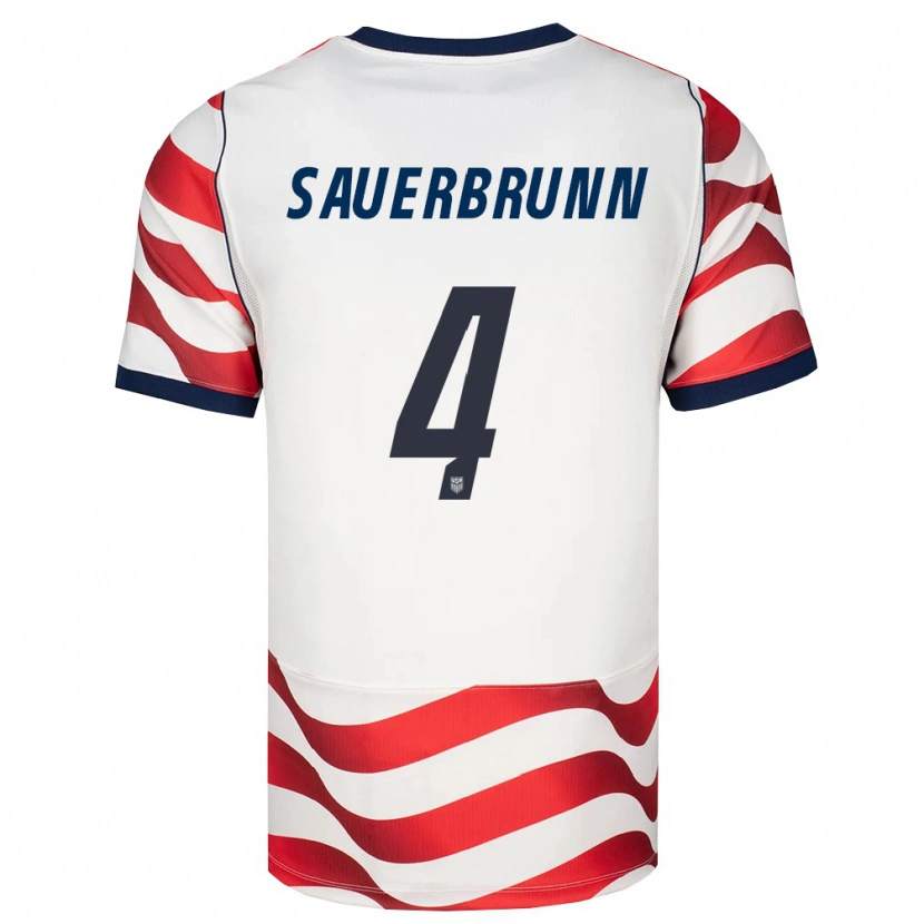 Danxen Men United States Becky Sauerbrunn #4 Red White Black Home Jersey 26-28 T-Shirt