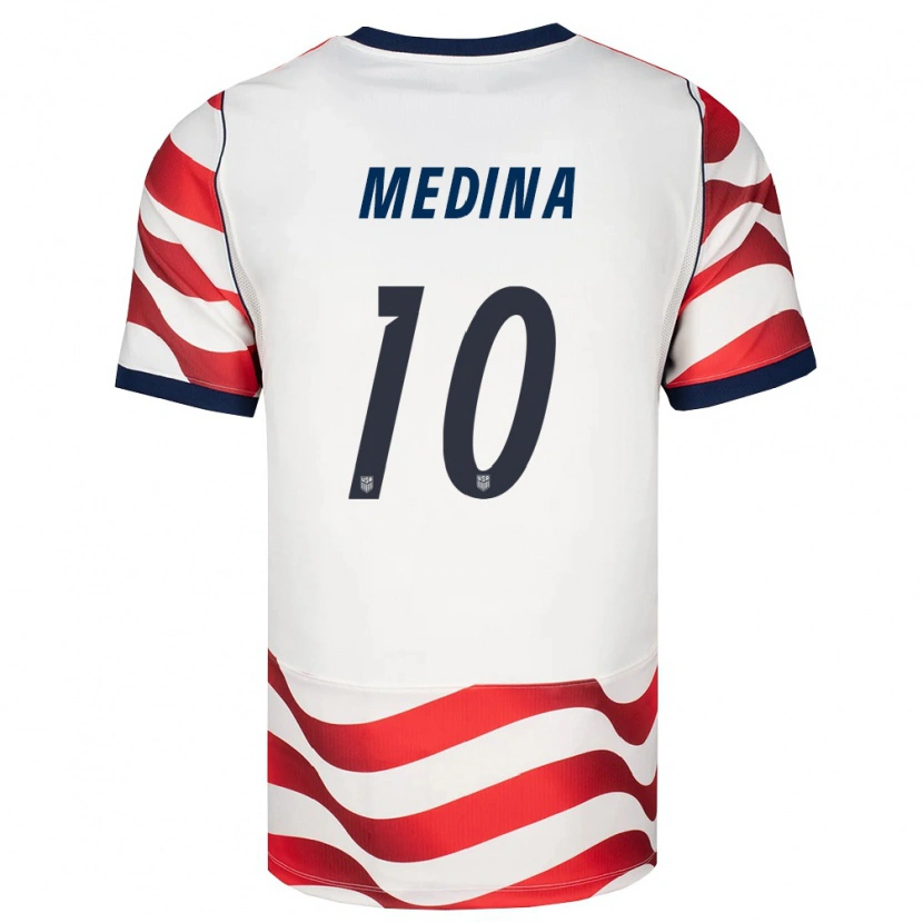 Danxen Men United States Cruz Medina #10 Red White Black Home Jersey 26-28 T-Shirt