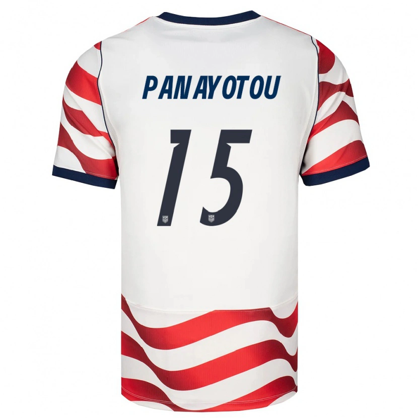 Danxen Men United States Jack Panayotou #15 Red White Black Home Jersey 26-28 T-Shirt