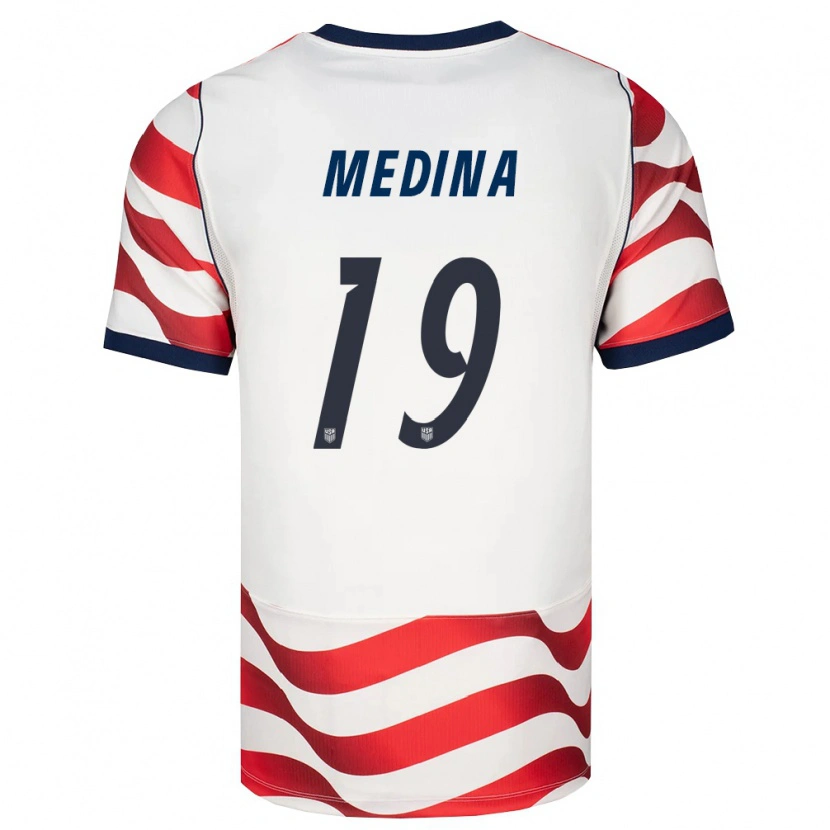 Danxen Men United States Aaron Medina #19 Red White Black Home Jersey 26-28 T-Shirt
