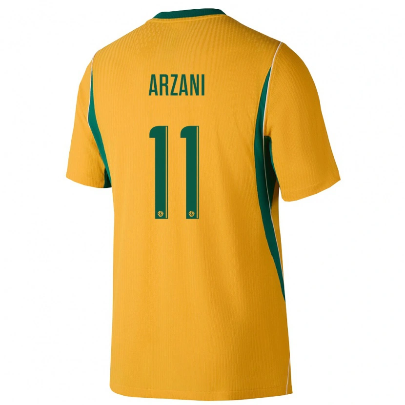 Danxen Men Australia Daniel Arzani #11 Yellow Green Home Jersey 26-28 T-Shirt