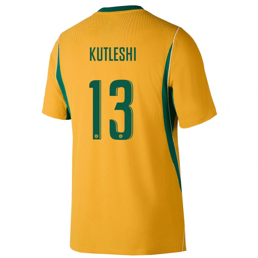Danxen Men Australia Besian Kutleshi #13 Yellow Green Home Jersey 26-28 T-Shirt