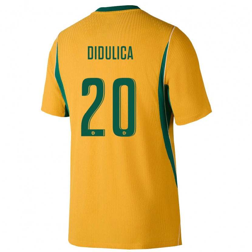 Danxen Men Australia Anthony Didulica #20 Yellow Green Home Jersey 26-28 T-Shirt