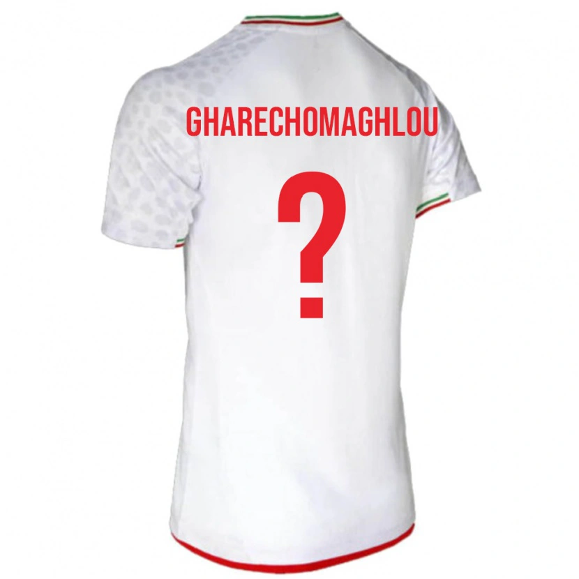 Danxen Men Iran Omid Gharechomaghlou #0 White Red Home Jersey 26-28 T-Shirt