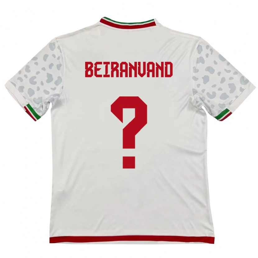 Danxen Men Iran Amirali Beiranvand #0 White Red Home Jersey 26-28 T-Shirt