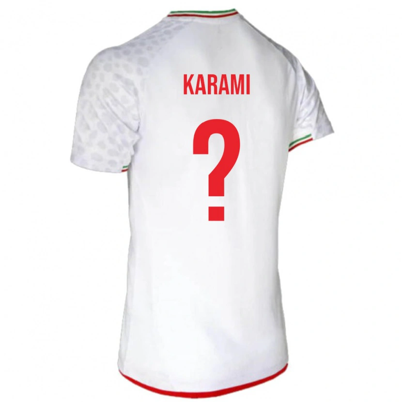 Danxen Men Iran Iliya Karami #0 White Red Home Jersey 26-28 T-Shirt