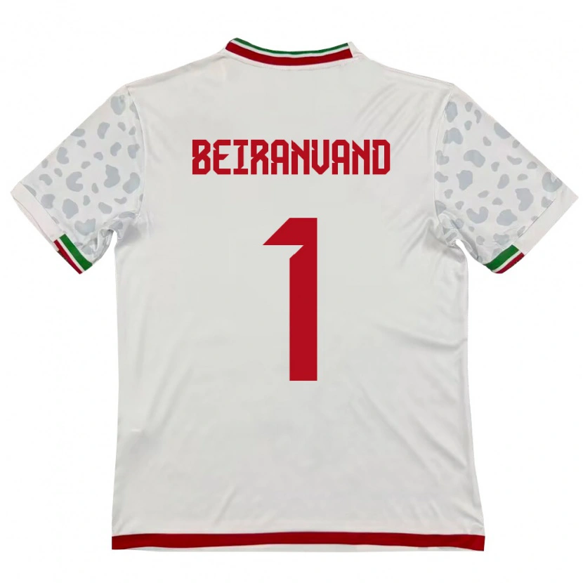 Danxen Men Iran Alireza Beiranvand #1 White Red Home Jersey 26-28 T-Shirt