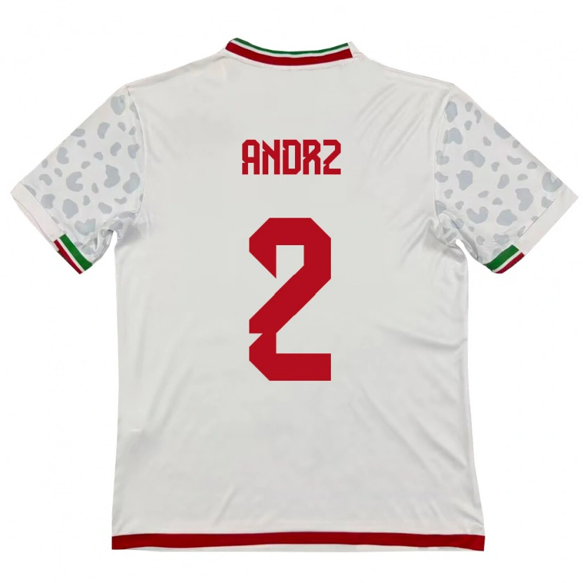Danxen Men Iran Nima Andrz #2 White Red Home Jersey 26-28 T-Shirt