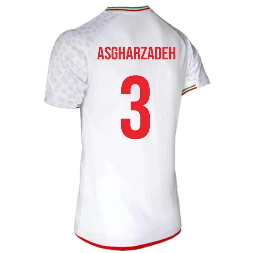 Danxen Men Iran Ali Asgharzadeh #3 White Red Home Jersey 26-28 T-Shirt