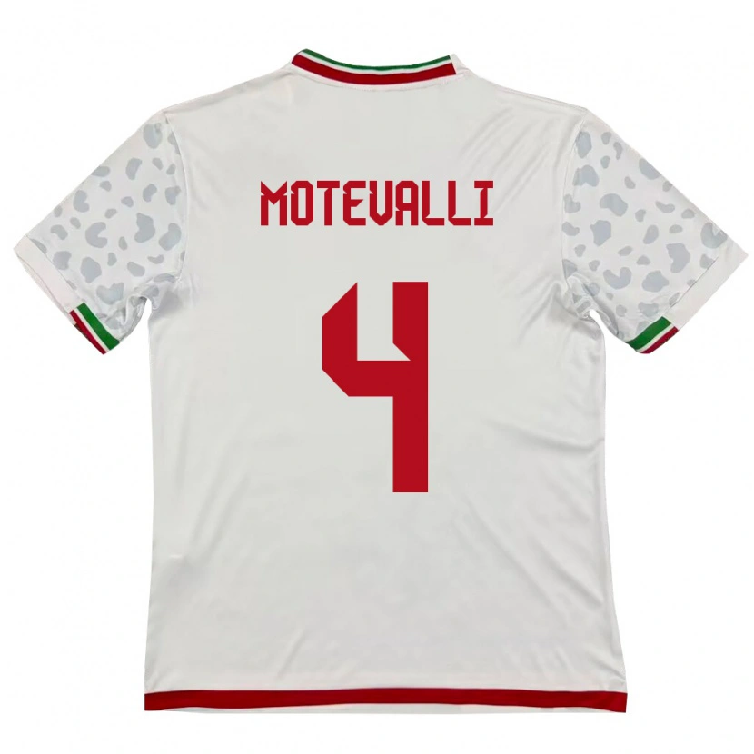 Danxen Men Iran Melika Motevalli #4 White Red Home Jersey 26-28 T-Shirt