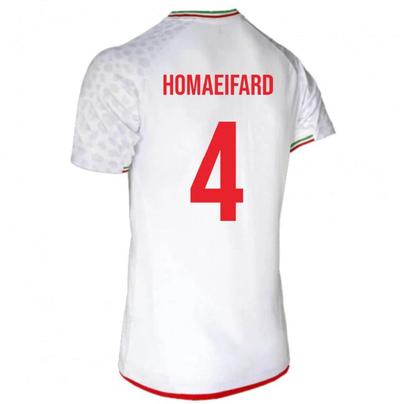Danxen Men Iran Alireza Homaeifard #4 White Red Home Jersey 26-28 T-Shirt