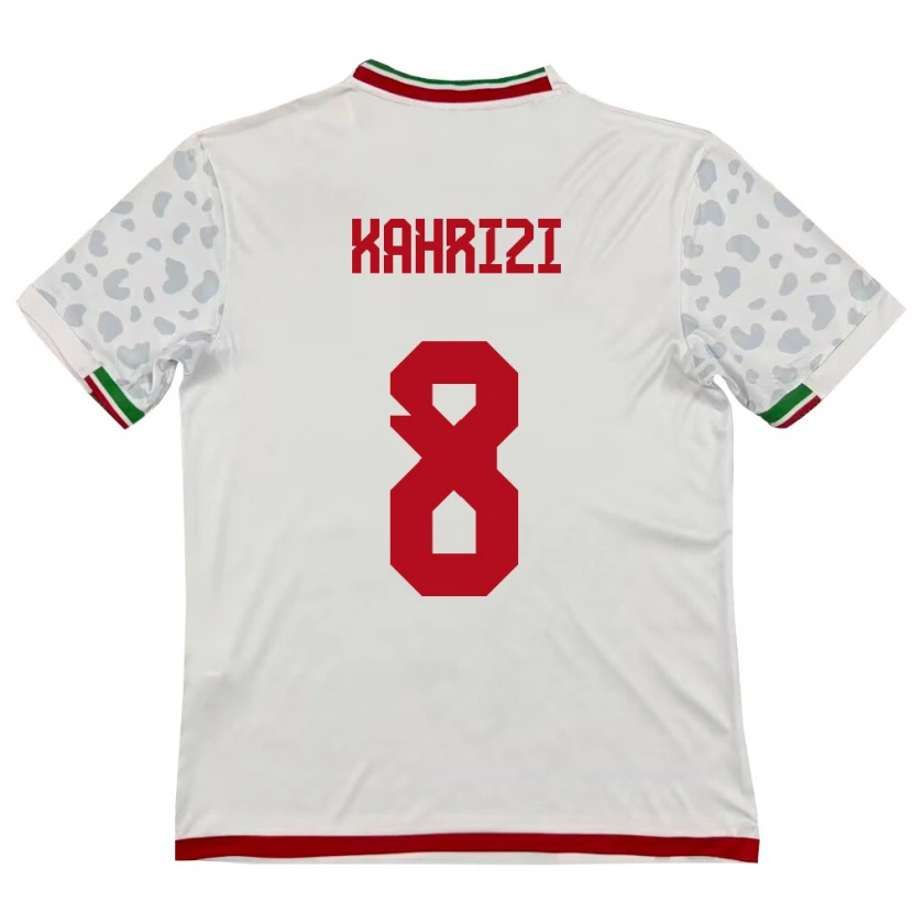 Danxen Men Iran Abbas Kahrizi #8 White Red Home Jersey 26-28 T-Shirt
